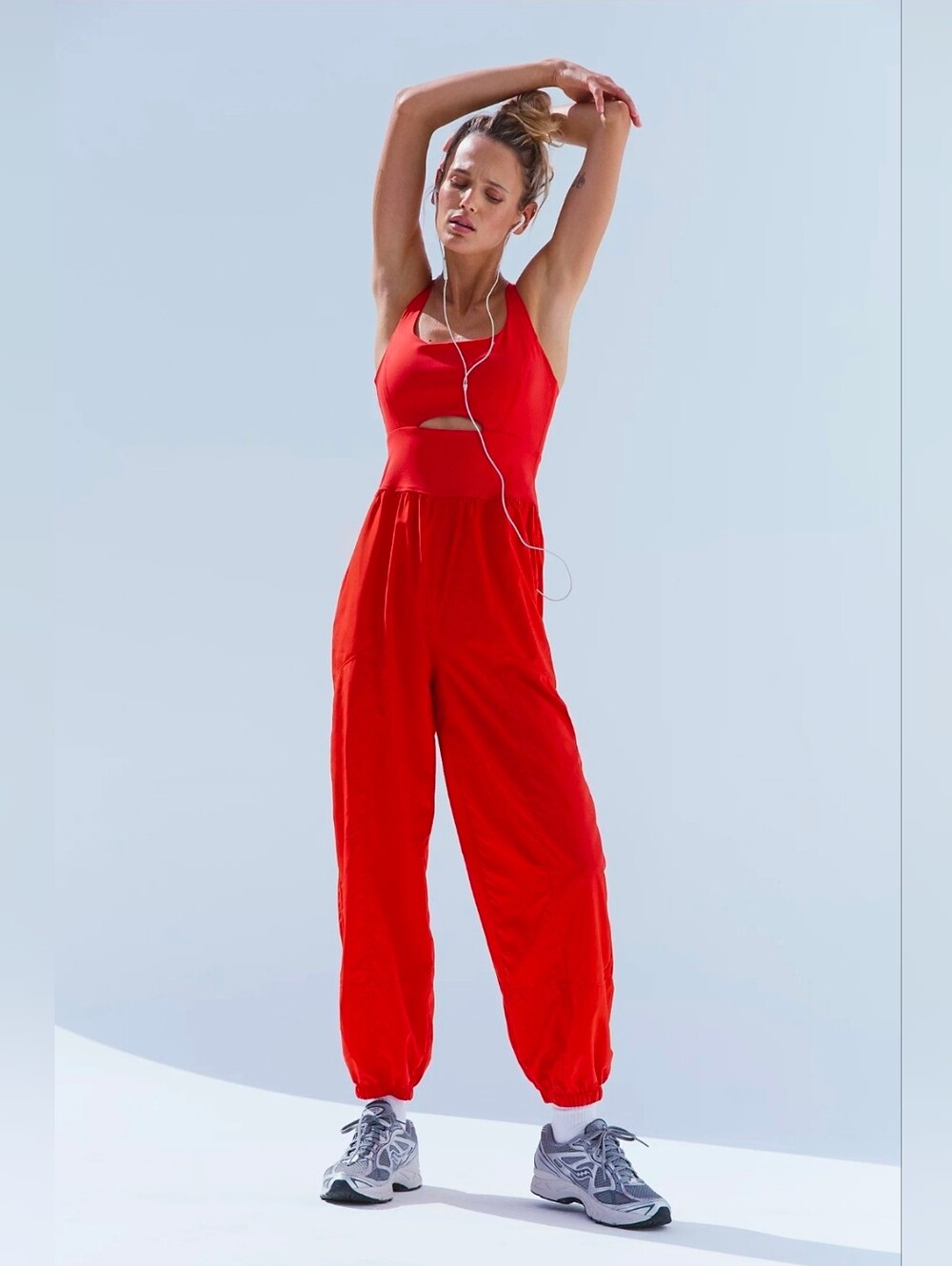 FP Movement Free People Righteous Onesie Red Convertible Size S MSRP $128